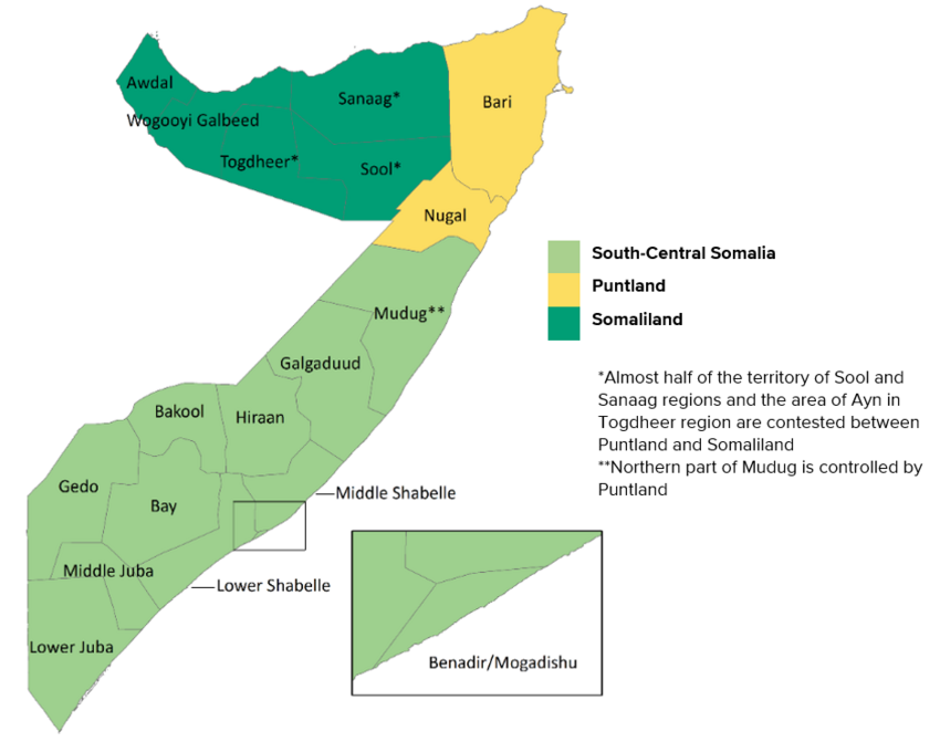 Figure 9. Macro-zones of Somalia