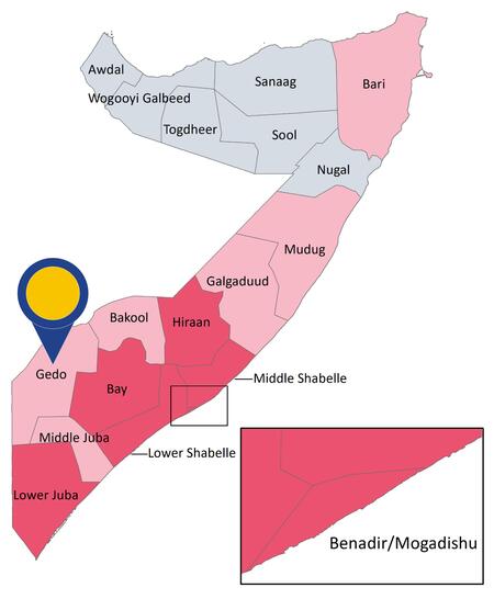 2022 CG SOMALIA region of Gedo - low level of indiscriminate violence