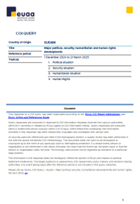 Sudan COI Update 2025
